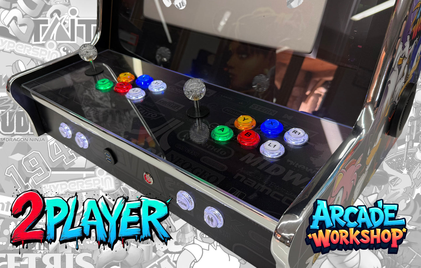 24" Bartop Arcade Machine - 2 Player