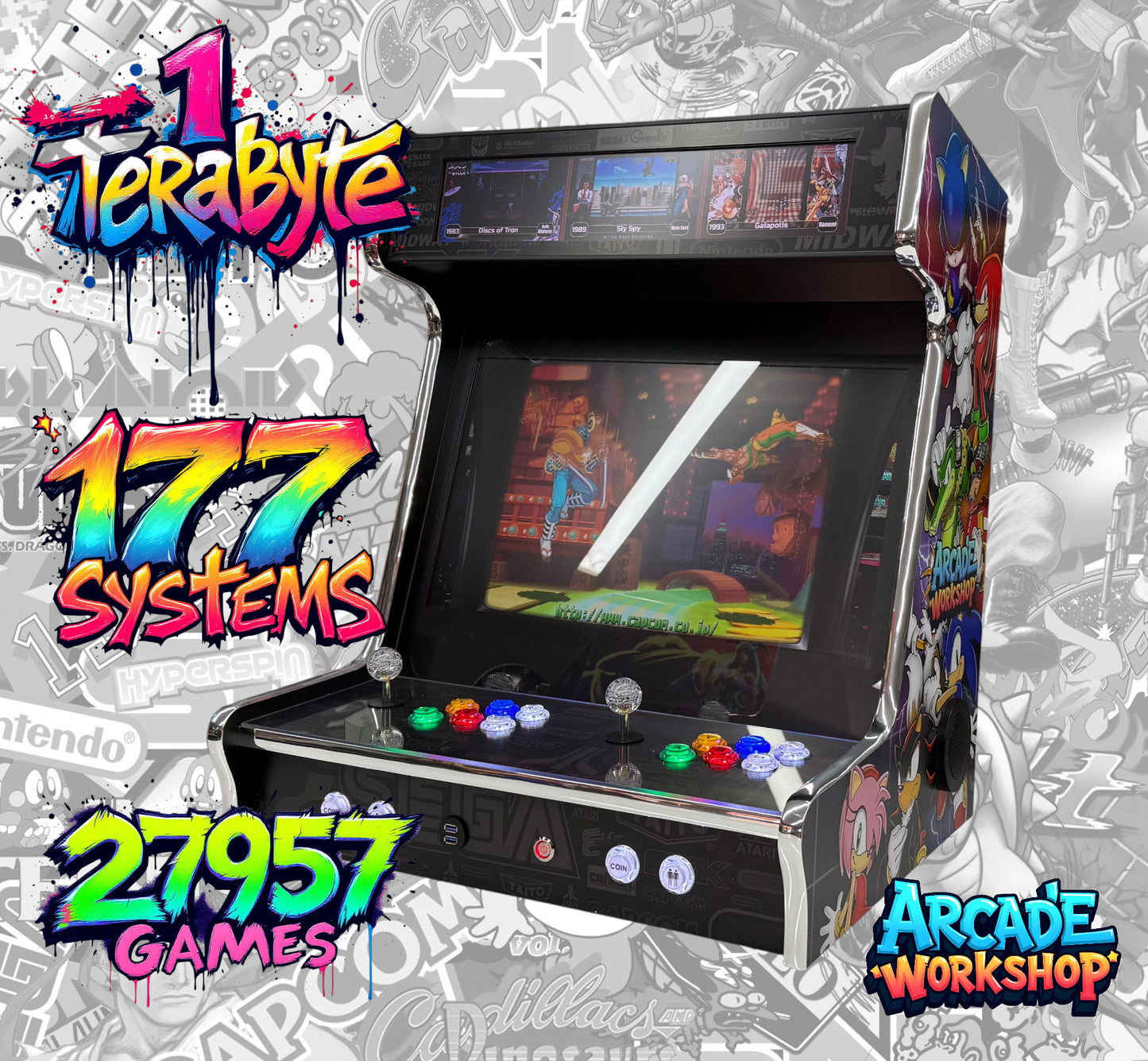 24" Bartop Arcade Machine - 2 Player