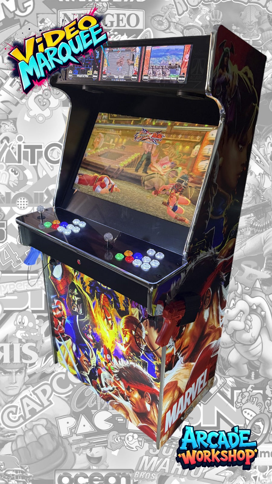 32" Full Size Arcade Machine - 2 Player (With Sinden Lightguns)