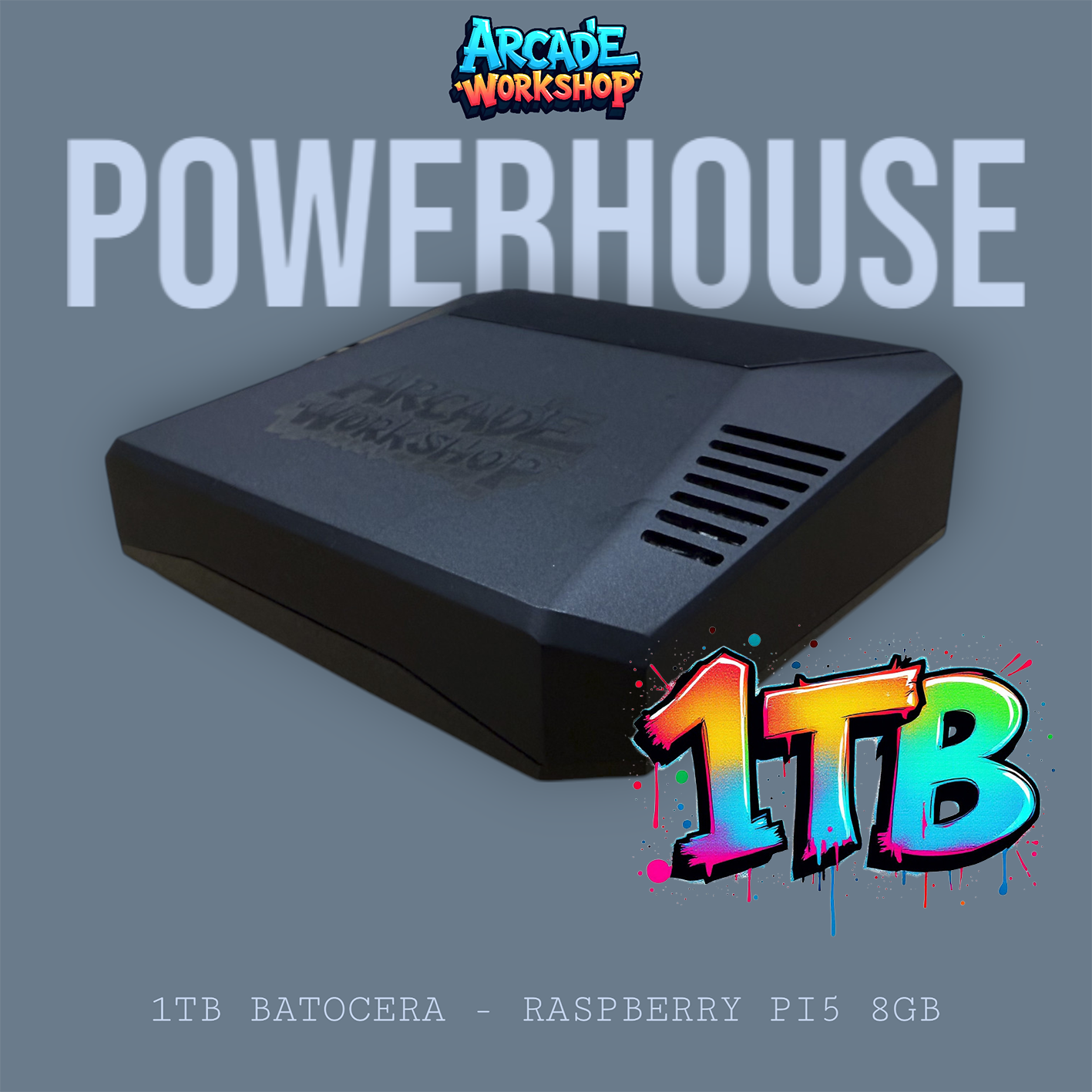 1TB PowerHouse Retro Gaming Console - Rasberry Pi5 8GB