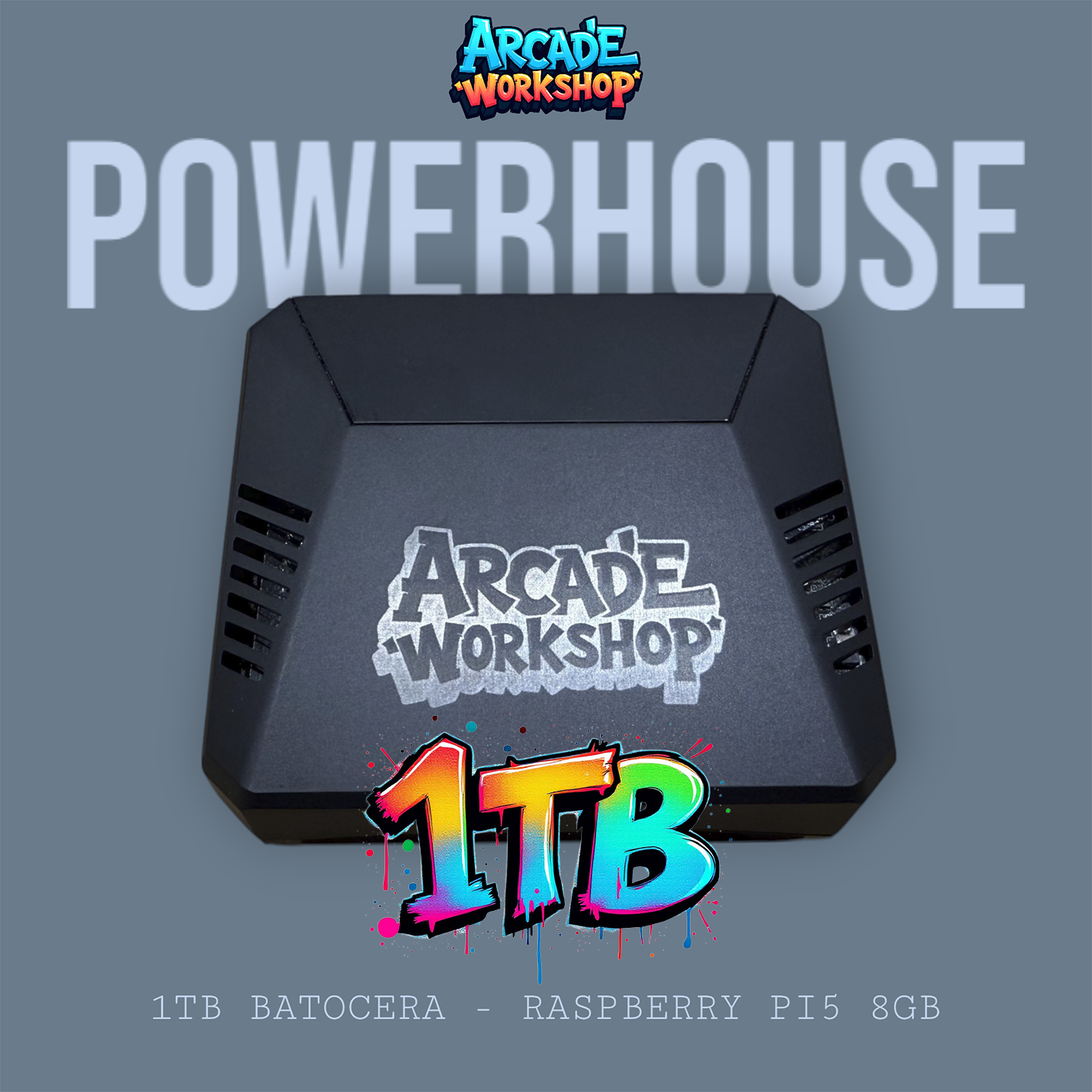 1TB PowerHouse Retro Gaming Console - Rasberry Pi5 8GB