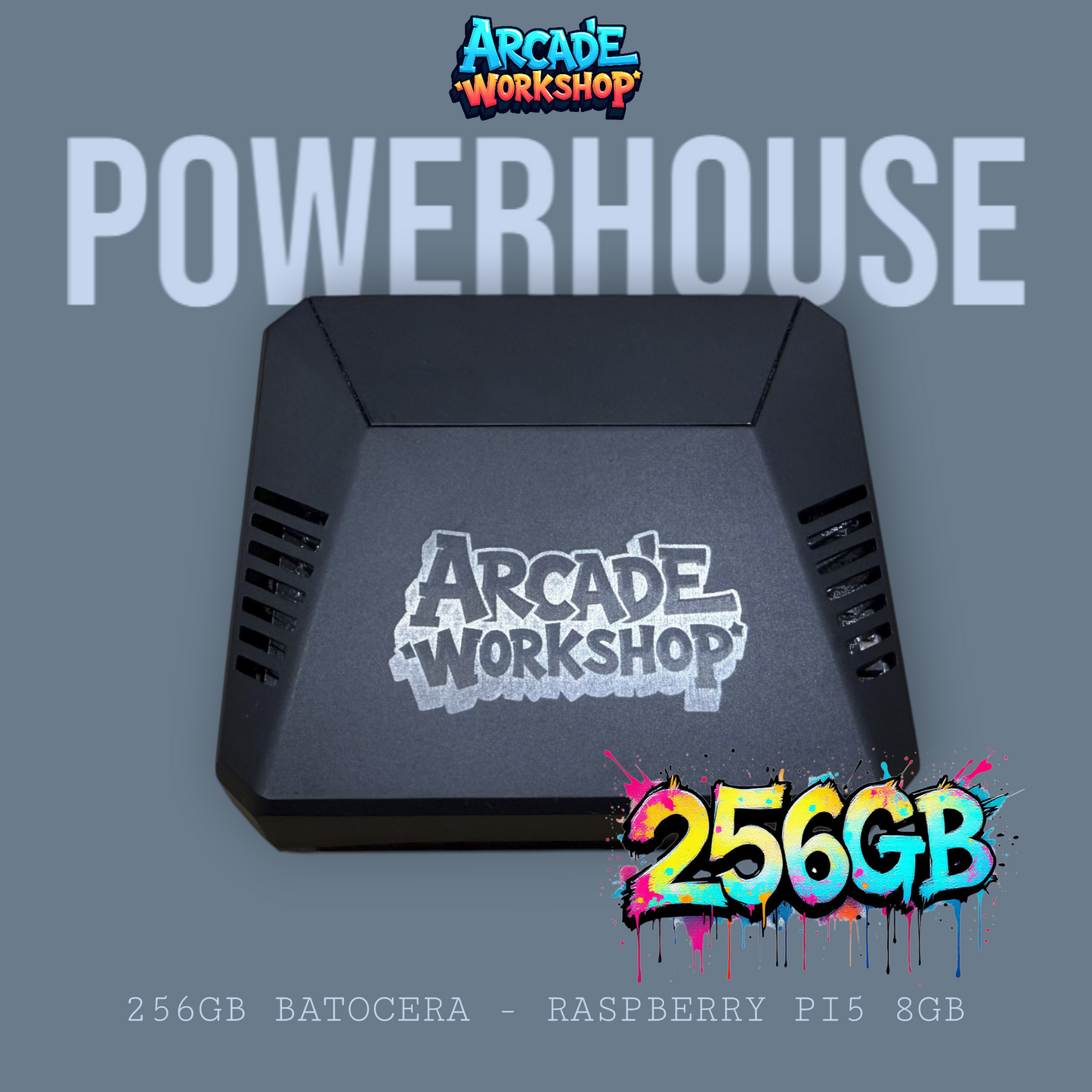 256GB PowerHouse Retro Gaming Console - Rasberry Pi5 8GB