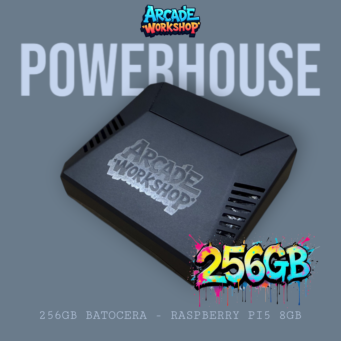 256GB PowerHouse Retro Gaming Console - Rasberry Pi5 8GB