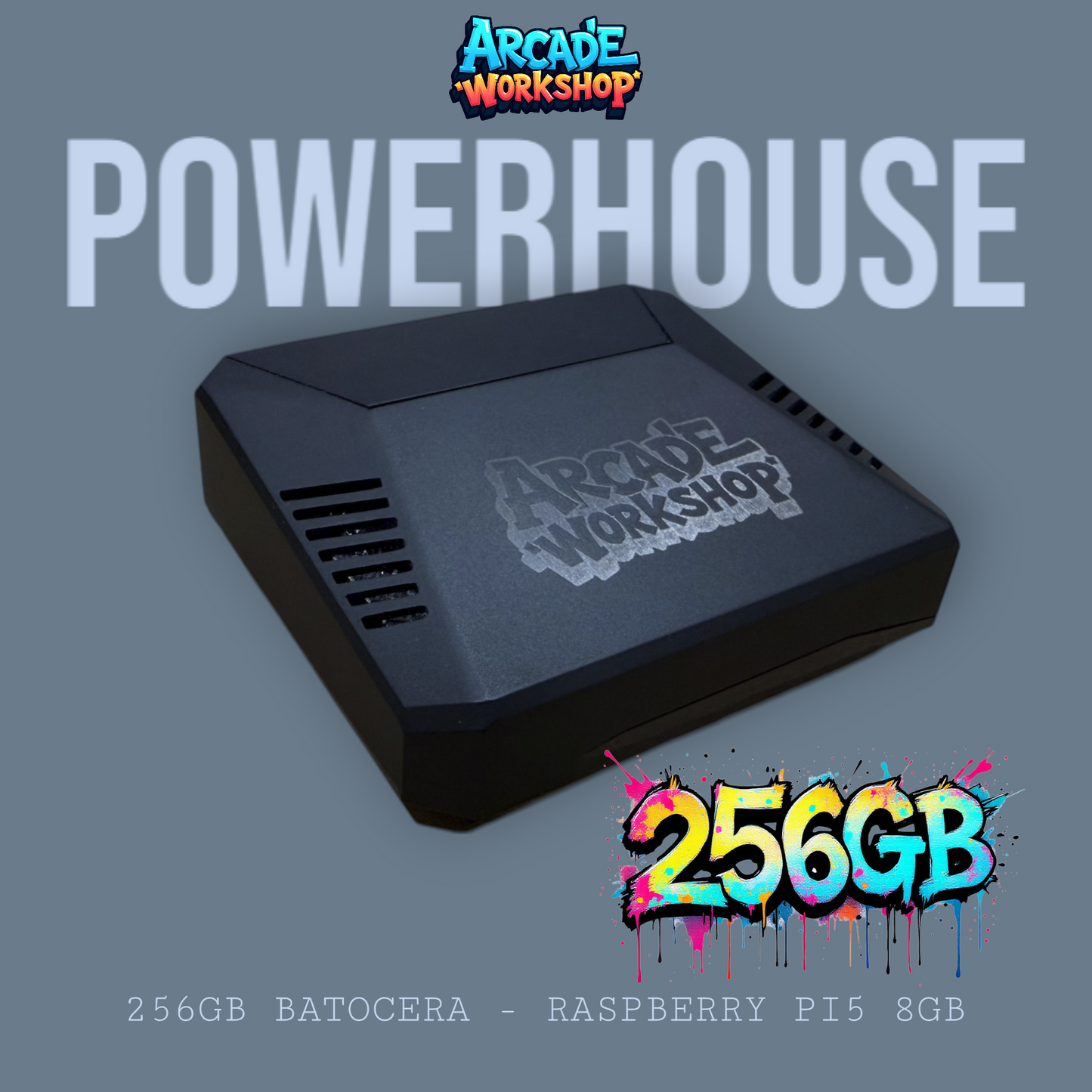 256GB PowerHouse Retro Gaming Console - Rasberry Pi5 8GB