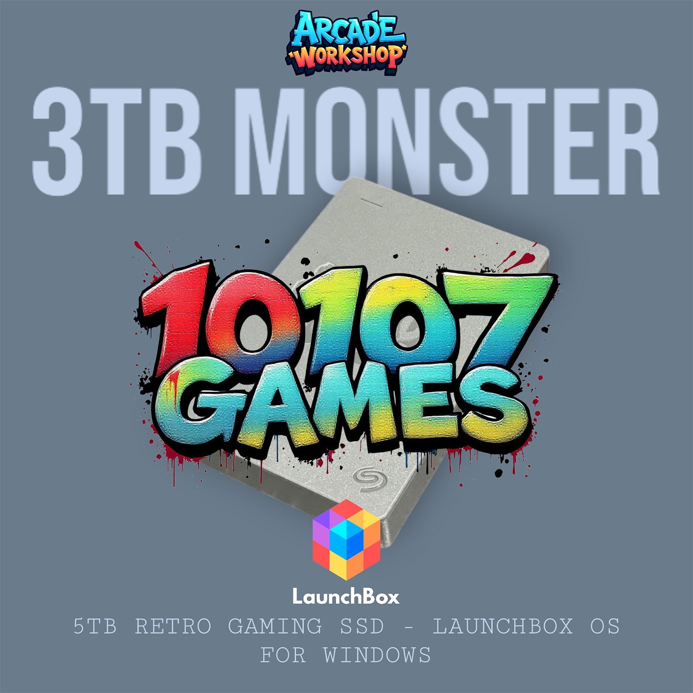 3TB Gaming SSD - LaunchBox OS - For Windows