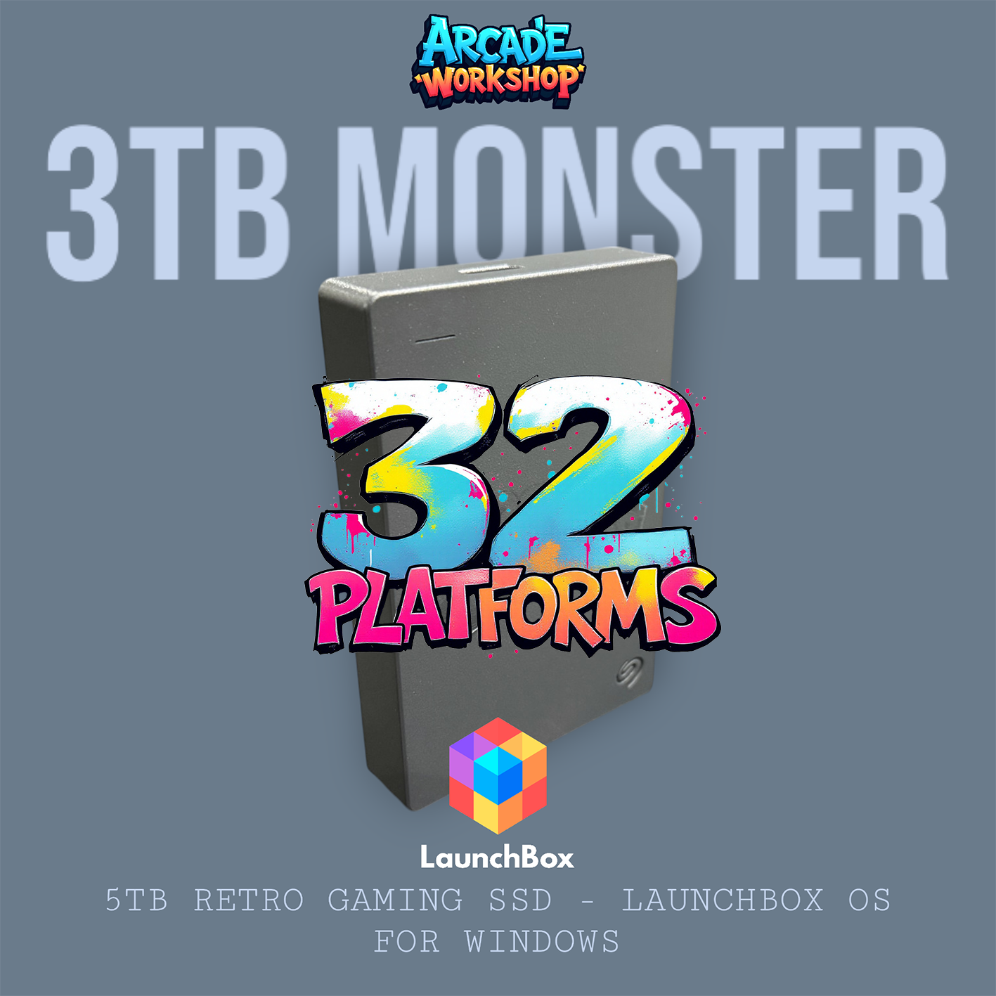 3TB Gaming SSD - LaunchBox OS - For Windows