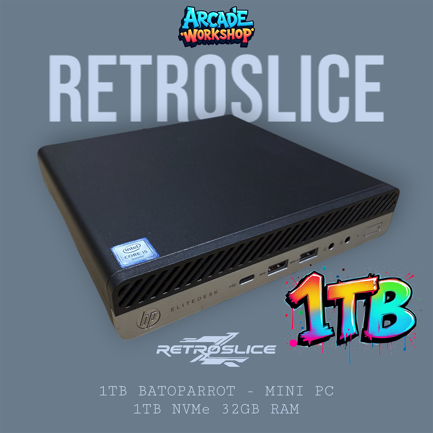 RetroSlice - 1TB Batocera Mini PC - 1TB NVMe 32GB RAM